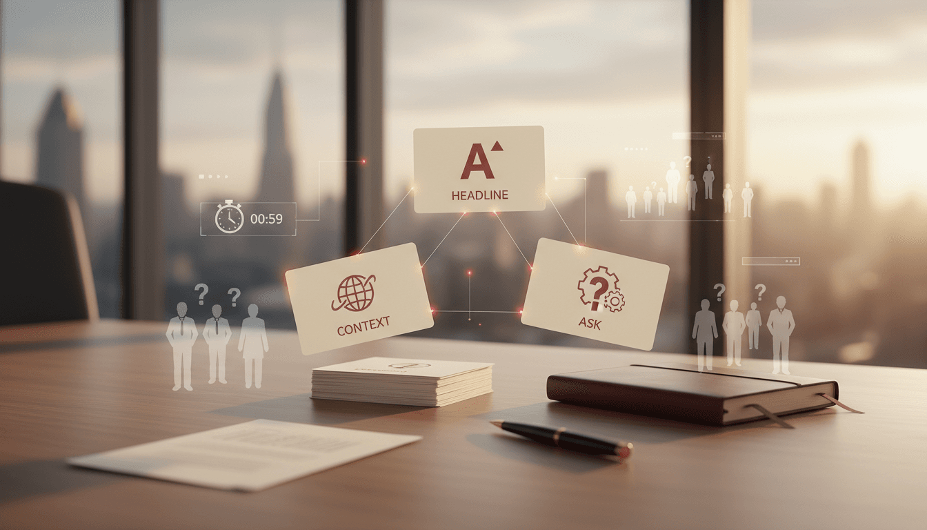 How to Brief Executives Quickly: The 60-Second Framework