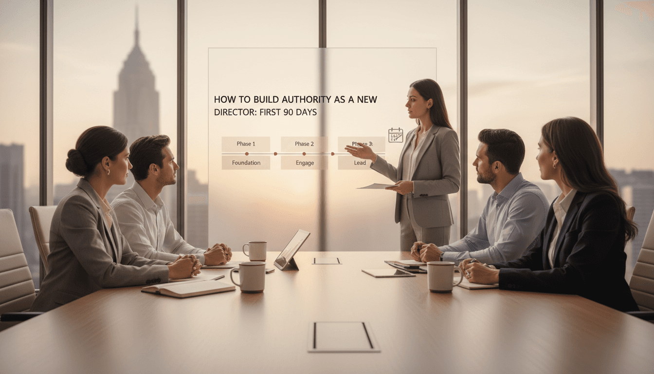 How to Build Authority as a New Director: First 90 Days