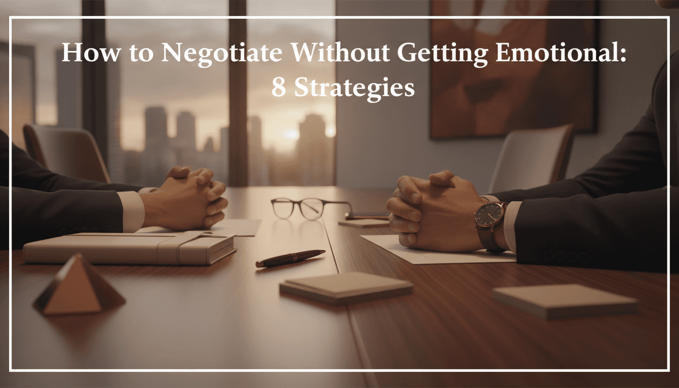 How to Negotiate Without Getting Emotional: 8 Strategies